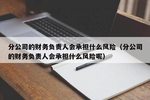 分公司的财务负责人会承担什么风险（分公司的财务负责人会承担什么风险呢）